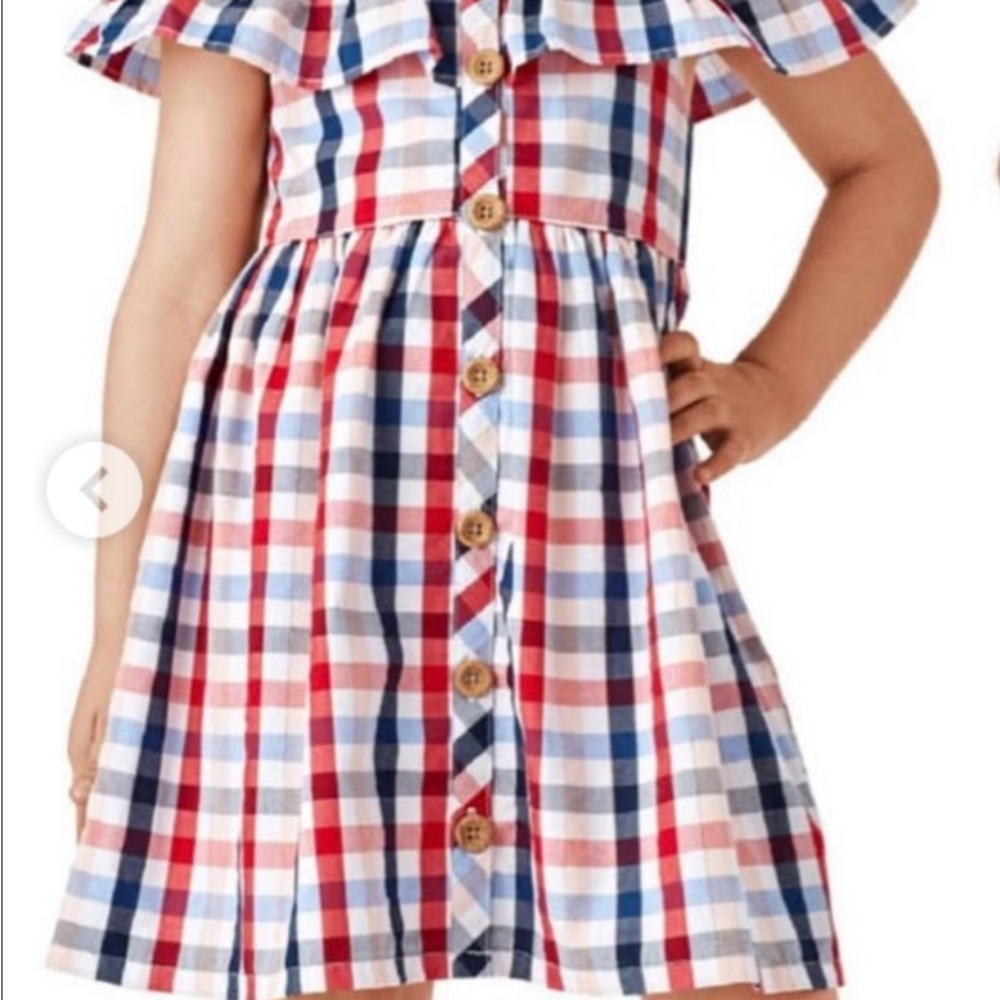 Member’s Mark Girl’s Red and White Ruffled Off-the-Shoulder Sundress
